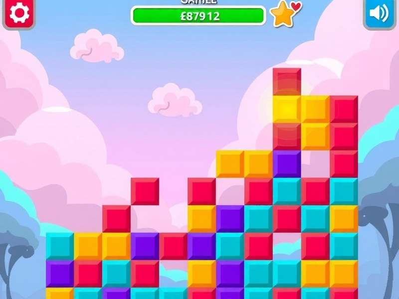 Color Crash Master game screenshot showing colorful blocks